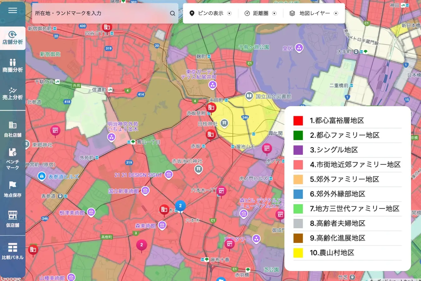 gleasin ブランド立地戦略・最適化